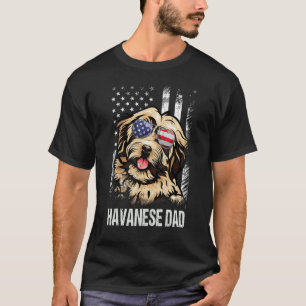 T-shirt Meilleur Papa Havanais Homme Ever Drapeau Américai