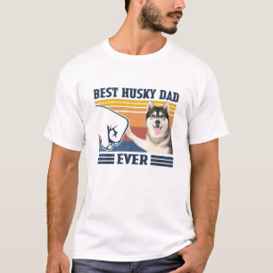 T-shirt Meilleur papa Husky Jamais Drôle Amateur de chien