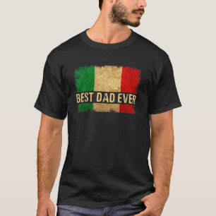 T-shirt Meilleur papa italien jamais Italia Drapeau Fierté