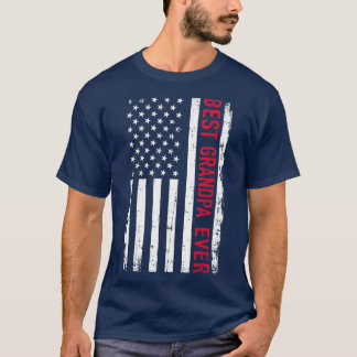 T-shirt Meilleur papa jamais américain Drapeau Patriotique