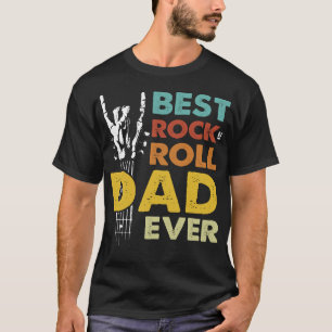 T-shirt Meilleur papa jamais avec Guitare, Rock Music & Sk