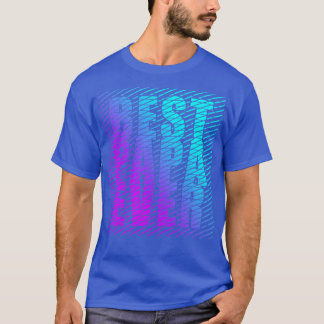 T-shirt Meilleur Papa Jamais Cool Typographie Blue Purprl