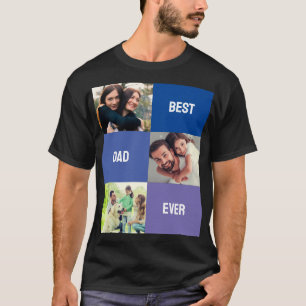 T-shirt Meilleur papa jamais   Fête des pères 3 Collage ph