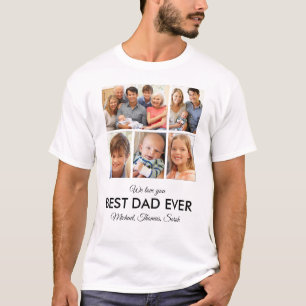 T-shirt Meilleur papa Jamais Fête des pères Photo Collage