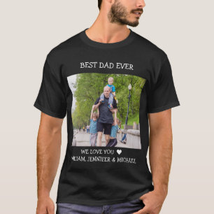 T-shirt Meilleur papa jamais Fête des pères Photo personna