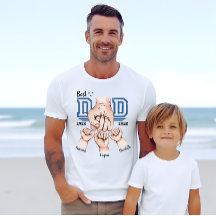 Meilleur Papa Jamais Fist Bump Chemise - 3 Noms d'
