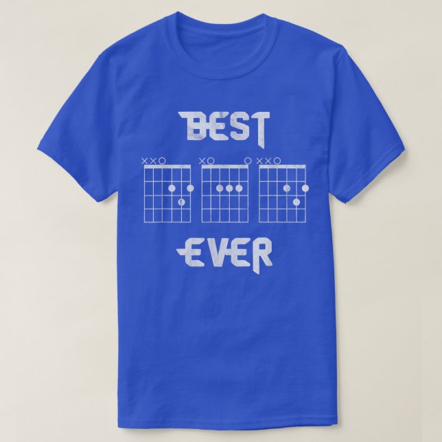 T-shirt Meilleur papa jamais    guitareFunny Guitariste Mu (Design devant)