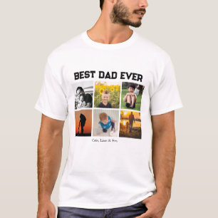 T-shirt Meilleur papa jamais Nom et images personnalisable