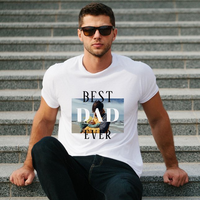 T-shirt Meilleur papa Jamais Père`Photo de la Journée du P (Créateur téléchargé)