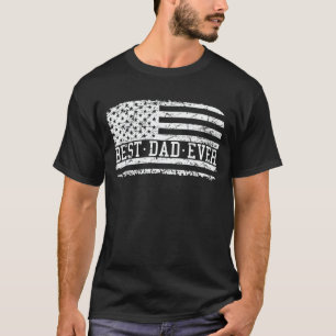 T-shirt Meilleur papa jamais Vintage Us American Flag Fête
