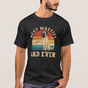 T-shirt Meilleur Papa Mastiff de Tous les Temps Papa d'un 