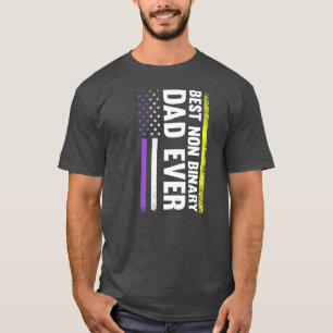 T-shirt meilleur papa non binaire jamais drapeau non binai