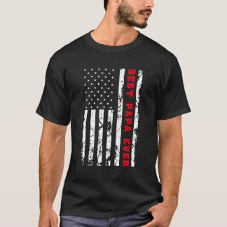 T-shirt Meilleur Papa Nous Jamais Drapeau Vintage Patrioti