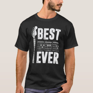 T-shirt Meilleur Papa Papa Accorde Guitariste Père Guitar