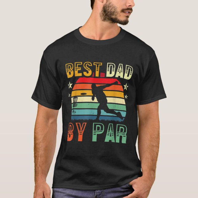 T-shirt Meilleur Papa Par Disque Golf Golfing Frisbee (Devant)