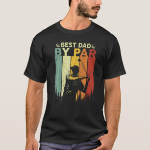 T-shirt Meilleur Papa Par Par Vintage Pro Golfer Fête des 
