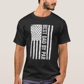 T-shirt Meilleur Papa Par Vintage Retro Golf Fête des Père