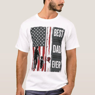 T-shirt Meilleur Papa Pêche Drapeau Vintage Vector Design_