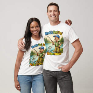 T-shirt Meilleur Papa Pêcheur au Lac Idée de Cadeau Drôle