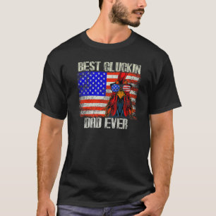 T-shirt Meilleur papa poulet américain de la ferme américa