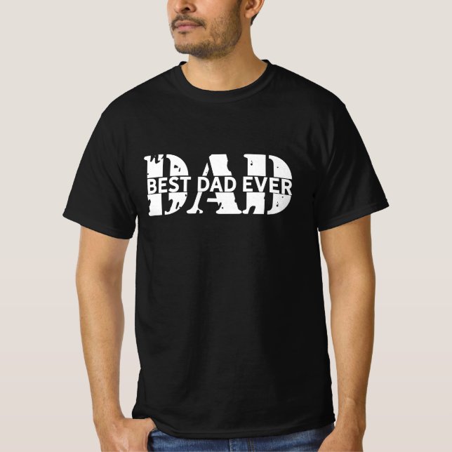 T-shirt Meilleur Papa Pour Toujours MODERNE (Devant)