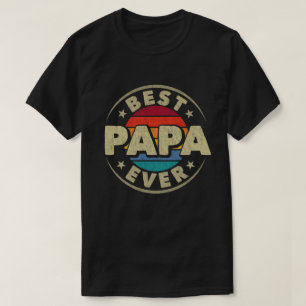 T-shirt Meilleur Papa Retro Vintage Papa Fête des Pères