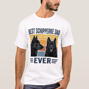 T-shirt Meilleur Papa Schipperke Jamais Design Vectoriel R