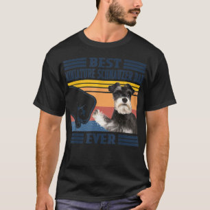 T-shirt Meilleur papa schnauzer miniature jamais Père vin
