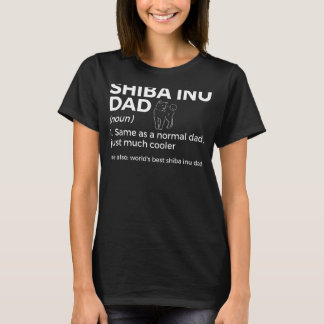 T-shirt Meilleur papa Shiba Inu du monde Définition Propri