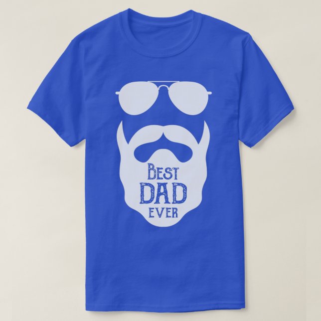 T-shirt Meilleur papa t pour les barbus hommes jour 1 (Design devant)