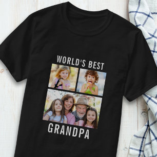 T-shirt Meilleur Papi du Monde 3 Texte pour Collage Photo