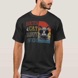 T-shirt Meilleur Papy de Chat Vintage pour Hommes   Papy d