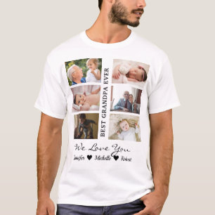 T-shirt Meilleur Papy Personnalisé Photos Nom des petits-e