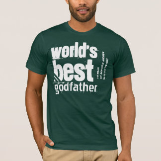 T-shirt Meilleur Parrain du Monde Grunge Texte Nom personn