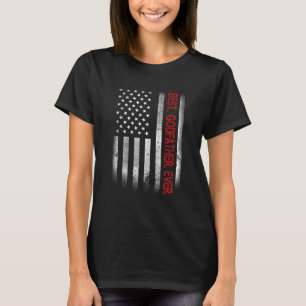 T-shirt Meilleur Parrain Jamais Vintage Drapeau Américain