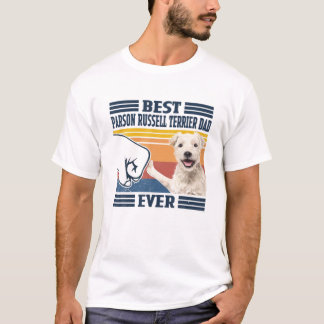 T-shirt Meilleur Parson Russell Terrier Papa Jamais Drôle