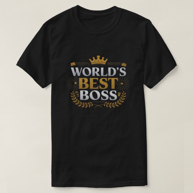 T-shirt meilleur patron du monde (Design devant)