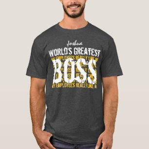 T-shirt Meilleur patron du monde à ce jour Boss A004