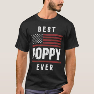 T-shirt Meilleur pavot jamais drapeau américain États-Unis