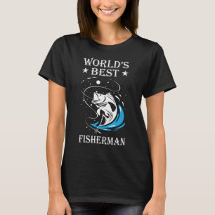 T-shirt Meilleur pêcheur du monde drôle expert pêcheur pêc