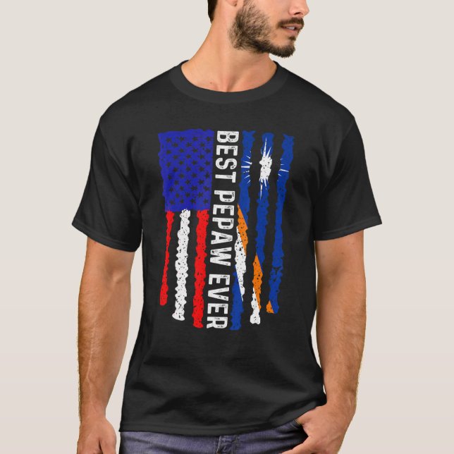 T-shirt Meilleur Pepaw Jamais nous Îles Marshall Drapeau P (Devant)