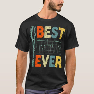 T-shirt Meilleur Père à Guitare De Tous Les Temps Cordes M