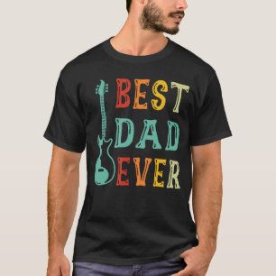 T-shirt Meilleur Père à la Guitare de Tous les Temps Vinta