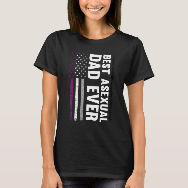 T-shirt Meilleur Père Asexuel Jamais Csd Pride Mois (Devant)