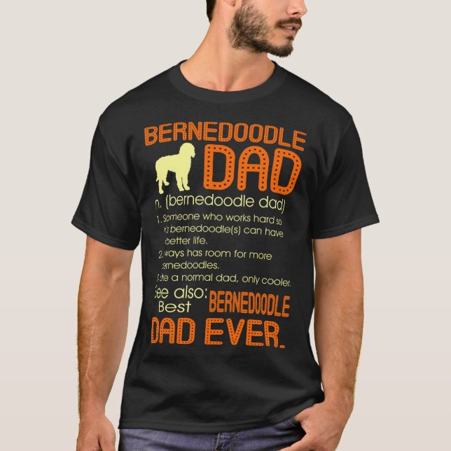 T-shirt Meilleur père Bernedoodle jamais pères Fête des pè (Devant)