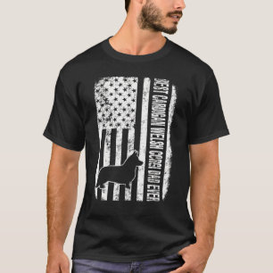 T-shirt Meilleur père Cardigan Welsh Corgi Drapeau américa