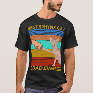 T-shirt Meilleur Père Chat Sphynx Jamais vintage