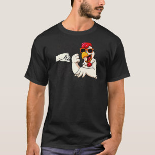 T-shirt Meilleur Père de Cluckin Jamais Mens Animal Chicke