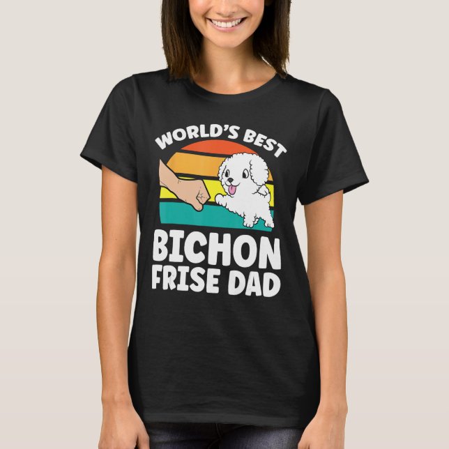T-shirt Meilleur Père de la levure de Bichon au monde jama (Devant)