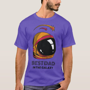 T-shirt Meilleur Père Des Hommes Dans L'Astronaut Galais